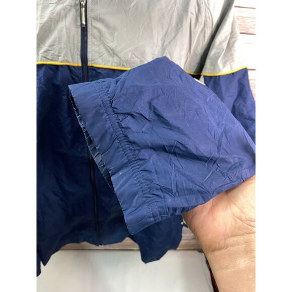 Nike Jacket Mens XXL Blue Gray Track Windbreaker Full Zip 90s Vintage - Picture 12 of 14